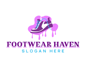 Fashion Shoes Graffiti logo design