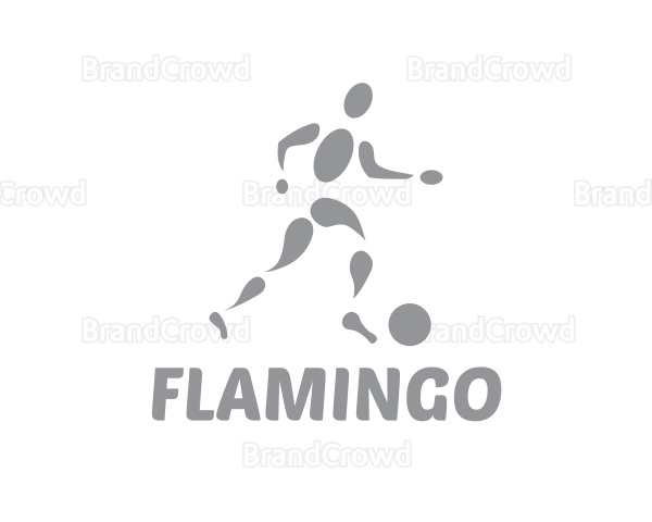 Abstract Sport Soccer Player Logo