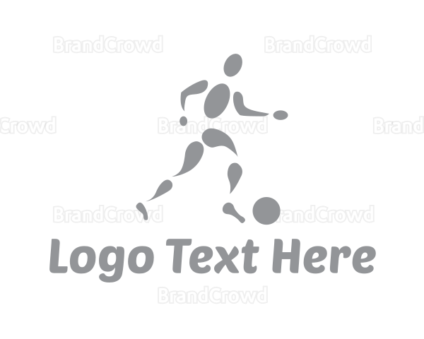 Abstract Sport Soccer Player Logo