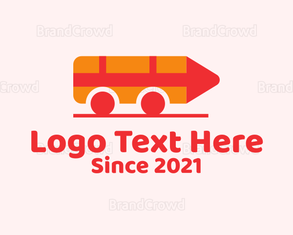 Toy Bus Pencil Logo