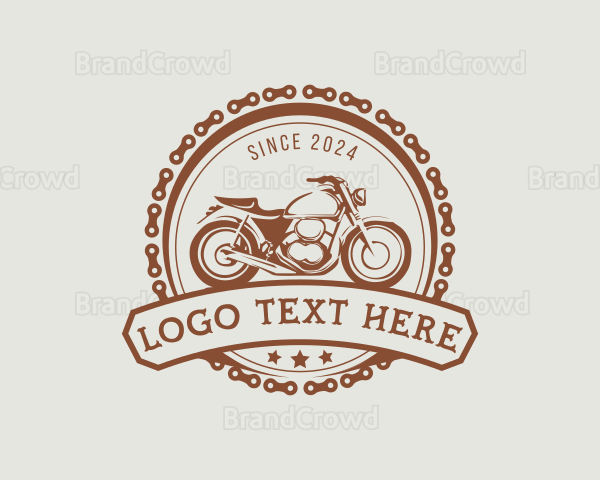 Motorcycle Rider Chain Logo