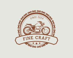 Motorcycle Rider Chain Logo