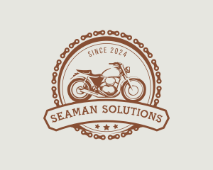 Motorcycle Rider Chain Logo