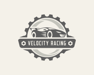 Super Car Drag Racing logo design