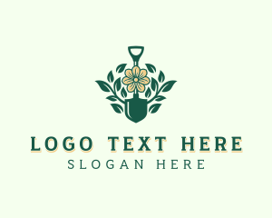 Planting - Floral Gardening Shovel logo design