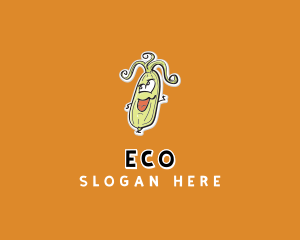 Organic Produce - Cartoon Corn Vegetable logo design