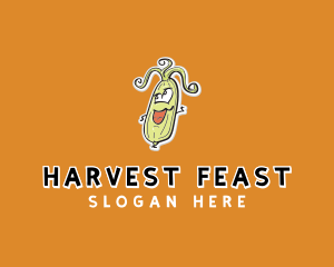 Cartoon Corn Vegetable logo design