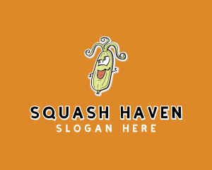 Squash - Cartoon Corn Vegetable logo design