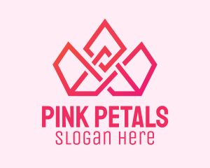 Pink Geometric Tiara logo design