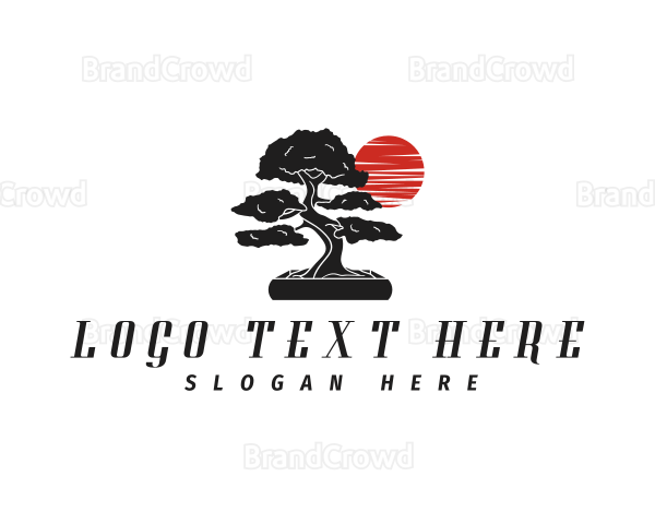 Japanese Bonsai Tree Logo