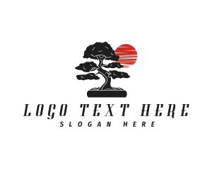 Horticulture - Japanese Bonsai Tree logo design