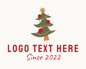Carol - Christmas Tree Holiday logo design