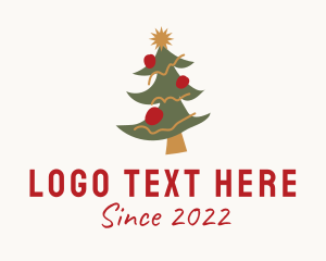 Christmas Decor - Christmas Tree Holiday logo design