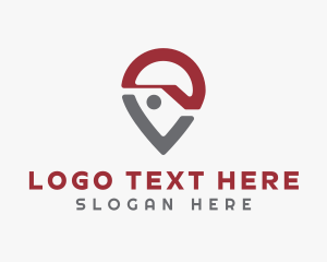 Locator - Roof Location Pin logo design