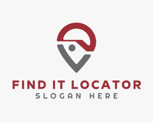 Roof Location Pin logo design