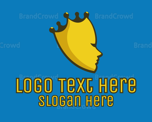 Gold Royal Crown Head Logo