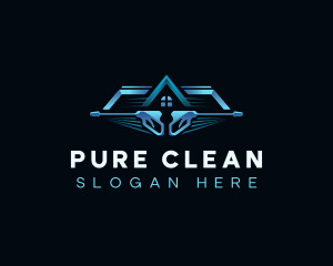 Pressure Cleaning Housekeeper logo design