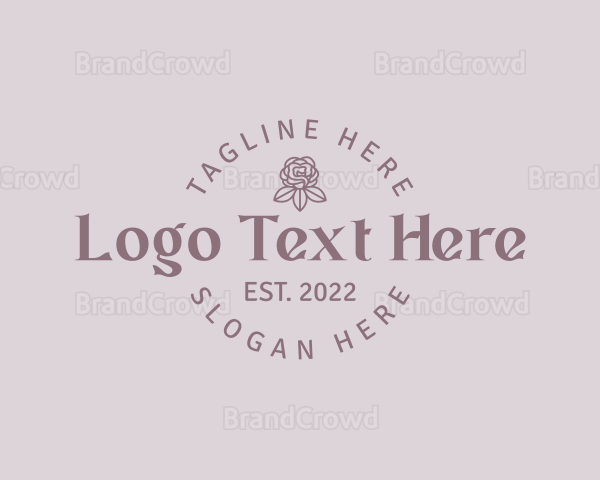 Elegant Flower Wordmark Logo