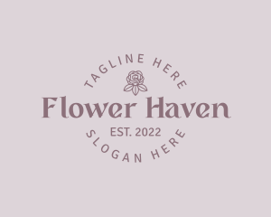 Elegant Flower Wordmark logo design