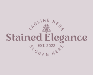 Elegant Flower Wordmark logo design