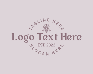 Smell - Elegant Flower Wordmark logo design