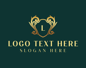 Leaf - Insignia Shield Crest logo design