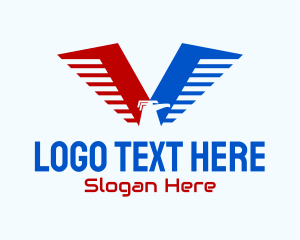 Wings - Eagle Airline Aviation logo design