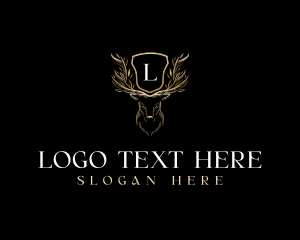 Elegant floral Deer Logo