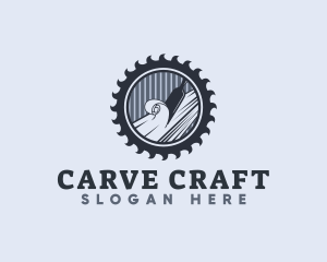 Chisel Sculpting Wood logo design