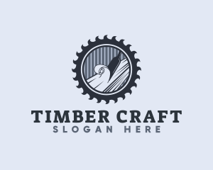 Woodcutting - Chisel Sculpting Wood logo design