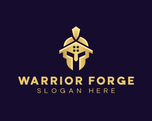 House Spartan Warrior logo design