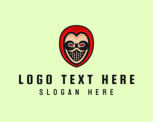 Stream - Evil Mask Man logo design