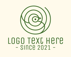 Peace - Simple Bird Target logo design
