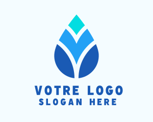 Purified Water Droplet Logo