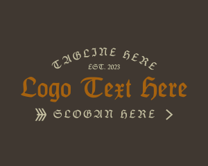 Typography - Old Rustic Gothic Company logo design