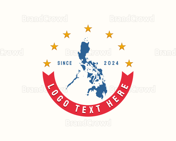 Philippines Country Map Logo