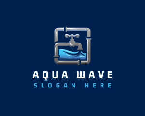 Faucet Water Pipeline logo design