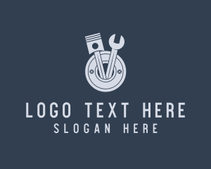 Toolbox - Mechanic Piston Wrench logo design