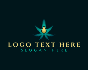 Cbd - Marijuana Leaf Oil logo design