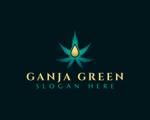 Marijuana Leaf Oil logo design