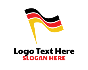 Deutschland - Abstract German Flag logo design