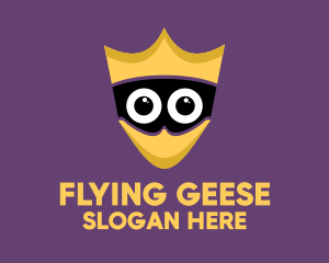 Geese - Duck Crown Cartoon logo design