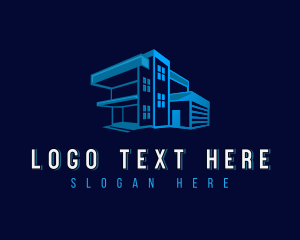 Building - Geometric Construction Builder logo design