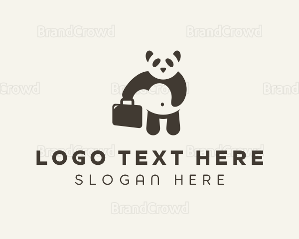 Panda Bear Briefcase Logo