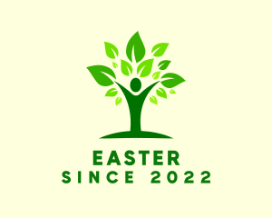 Eco Friendly - Human Wellness Tree logo design