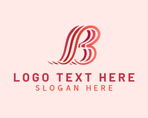 Ribbon - Generic Lines Letter B logo design
