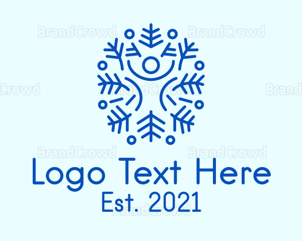 Cool Human Snowflake Logo