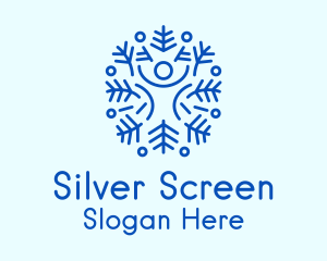 Cool Human Snowflake Logo