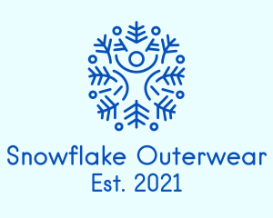 Cool Human Snowflake logo design