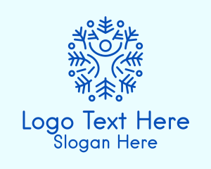 Cool Human Snowflake Logo